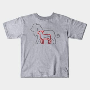 The Lion and the Lamb-Minimalist Kids T-Shirt